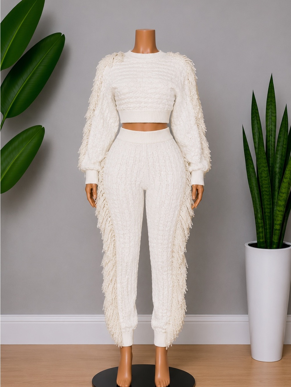 Ivory Knit Women Set